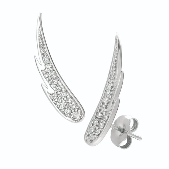 Amazon.com: Diamond Wish - 0.25 Carat TW Round Diamond Stud  0.25 Carat Natural Diamond Earrings 14K White Gold